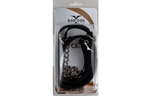 Deluxe Collar made of silky silicone with silver chain