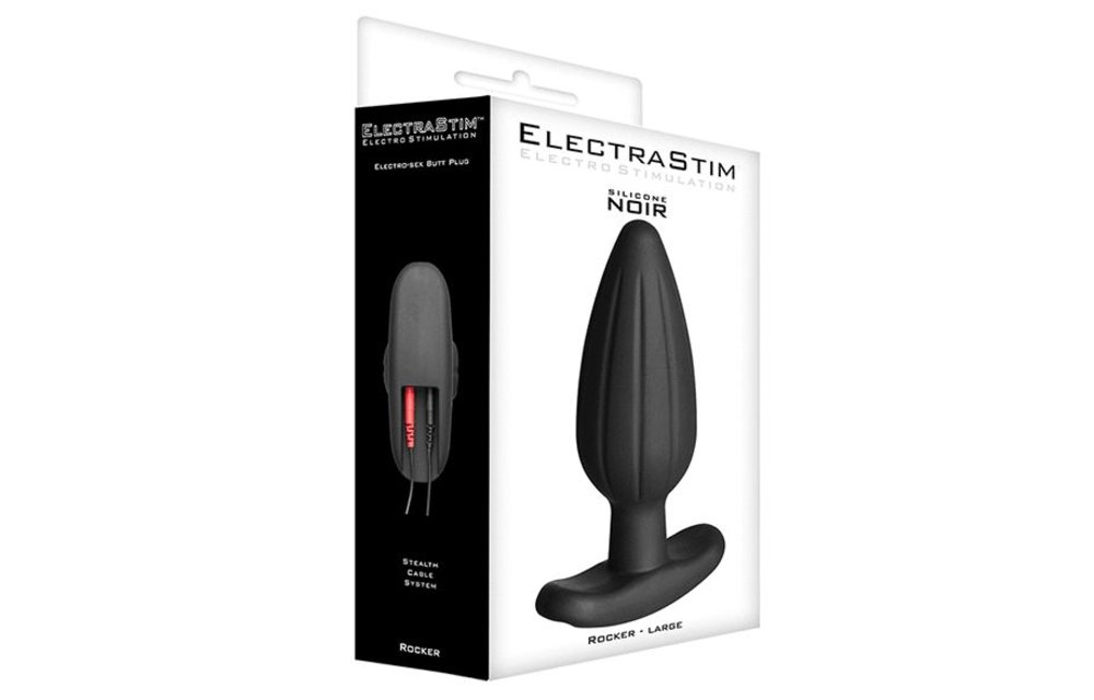 Rocker Silicone Noir Large Butt Plug – Hands-free Electroplay