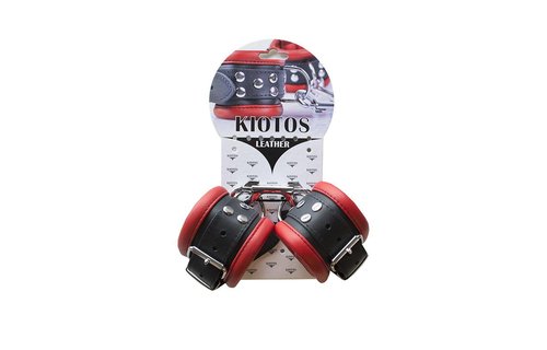 Ankle cuffs 6.5 cm Red – Sturdy & Comfortable Leather