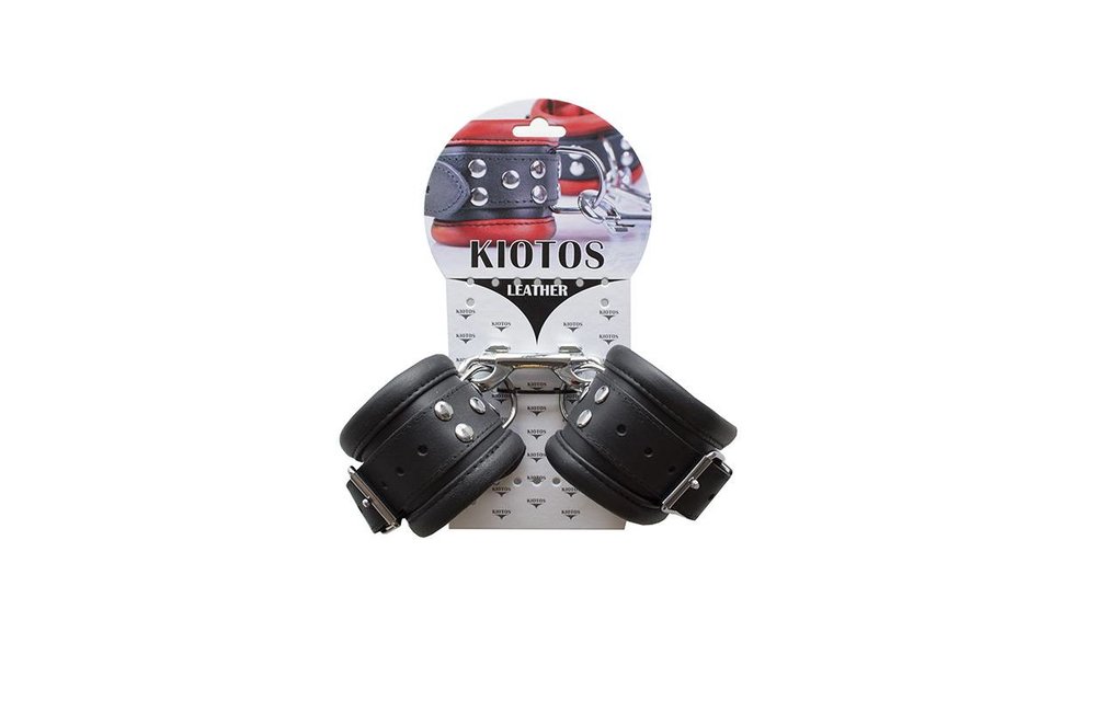 Enkelboeien 6,5 cm Zwart - Stoer Leer, D-Ring & Studs