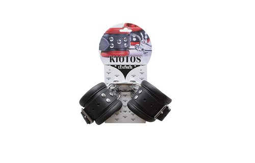 Enkelboeien 6,5 cm Zwart - Stoer Leer, D-Ring & Studs