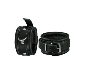 Ankle cuffs 5 cm Black - Cool & Strong Leather Kiotos