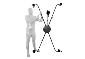 Rotatable St. Andrew's Cross with Leather Cuffs & Storage Bag