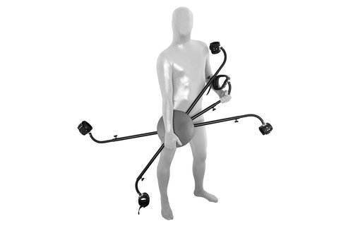 Rotatable St. Andrew's Cross with Leather Cuffs & Storage Bag