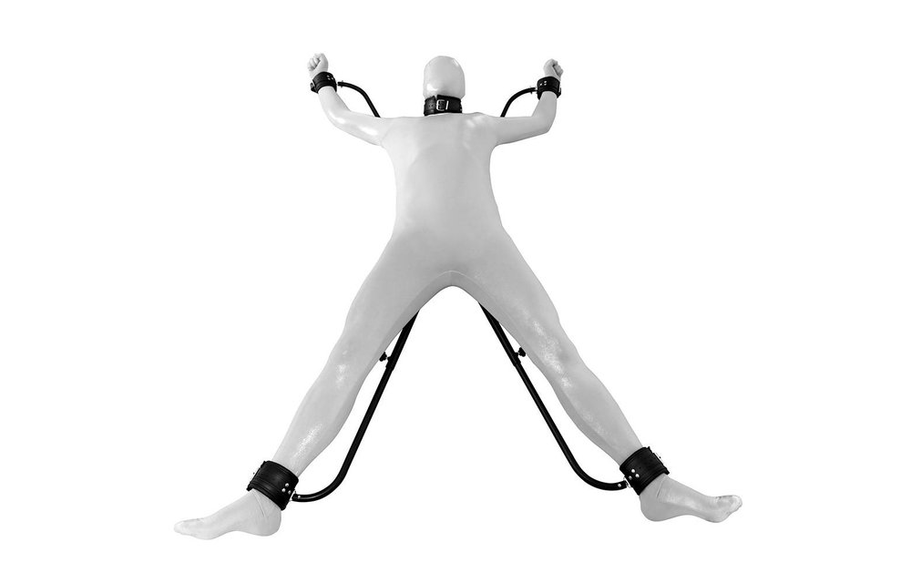 Draaibaar Andreaskruis met Lederen Manchetten & Opbergtas