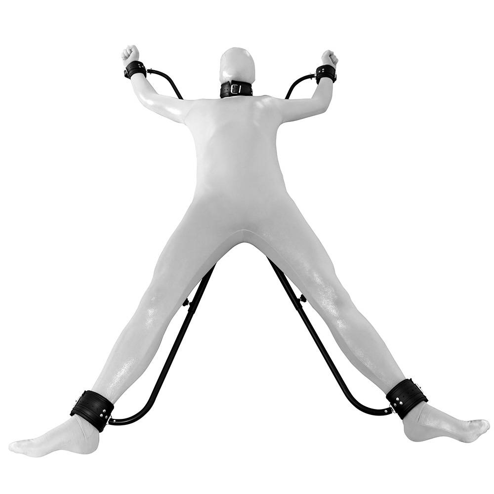 Drehbares Andreaskreuz mit Ledermanschetten & Aufbewahrungstasche