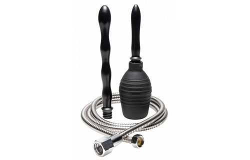 All-in-One-Dusch-Einlauf-Reinigungssystem Cleanstream Schwarz