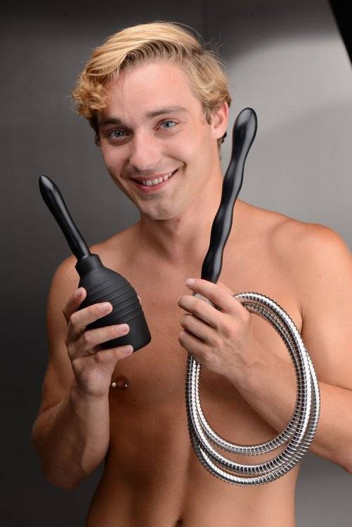 All-In-One Douche-Klysma Reinigingssysteem Cleanstream Zwart