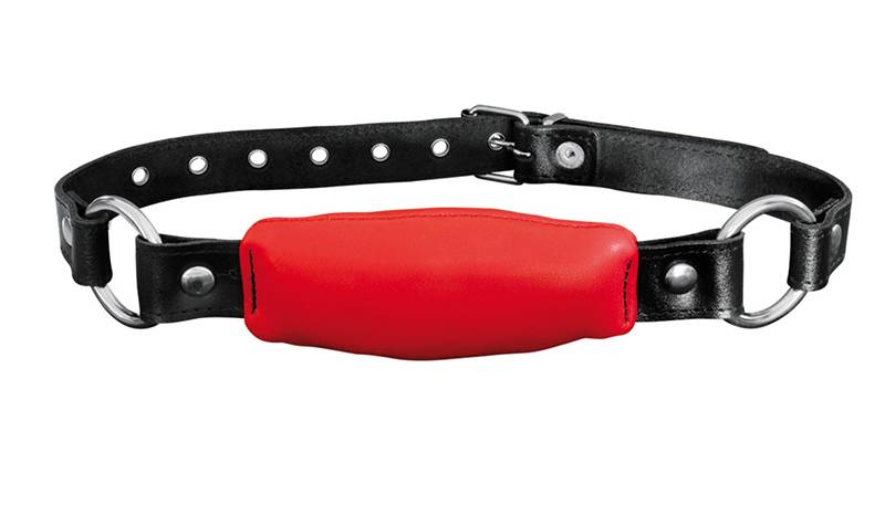 Silence Straight Mouth Gag Red | Adjustable Leather Mouthpiece