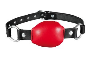 Silence Gag Red – Soft Leather Mouthpiece with O-Rings