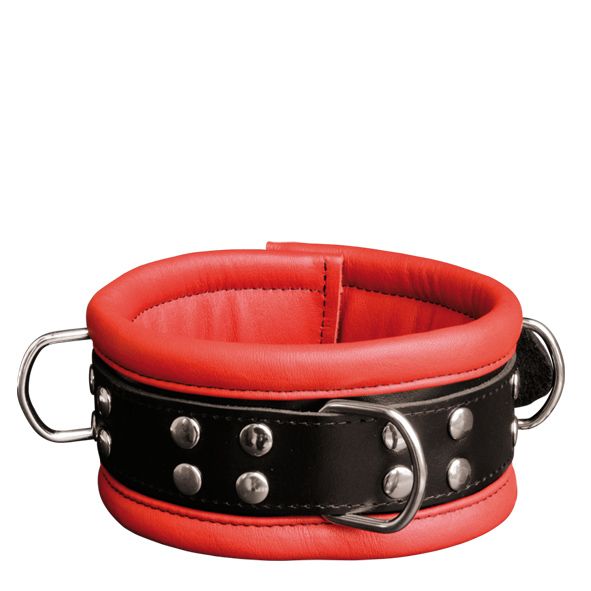 Stevige Rode Leren Halsband 6,5 cm | Duurzaam & Comfortabel