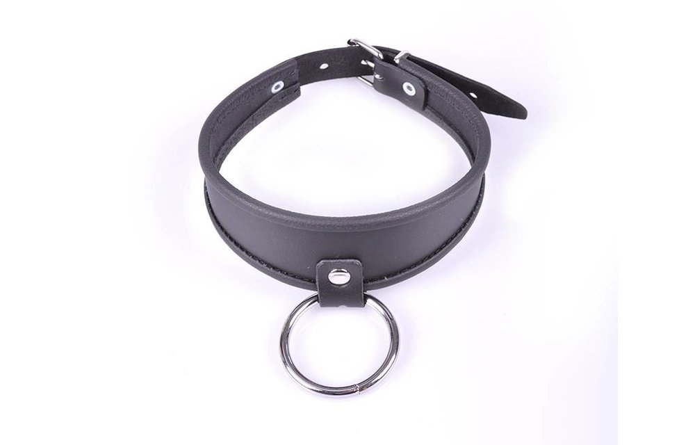 Stijlvolle leren halsband met o-ring | Duurzaam & Europees