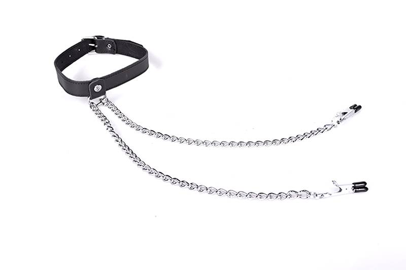Halsband - Nipple Play - Zwart