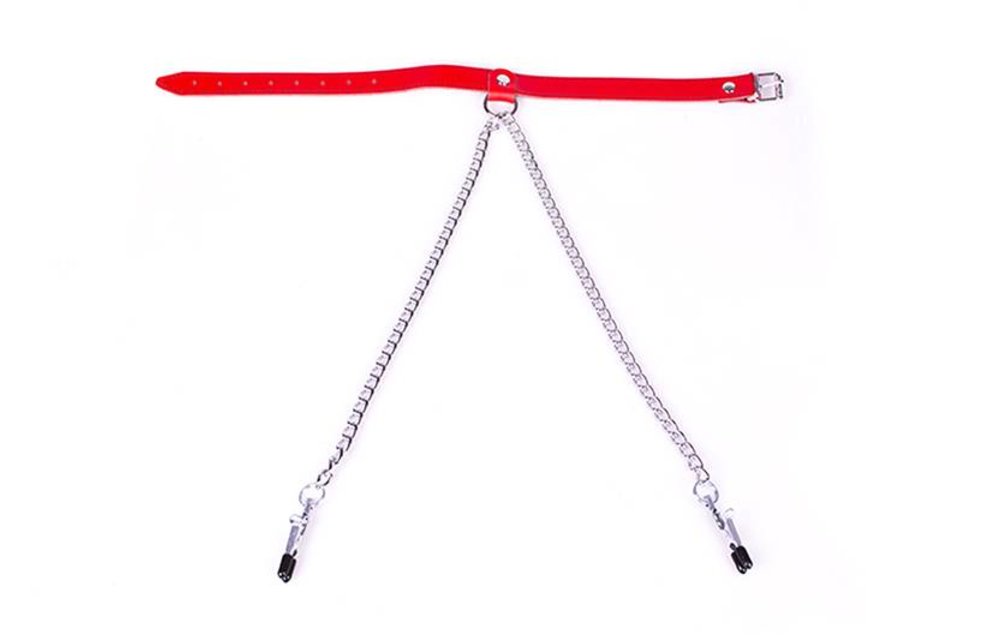 Halsband - Nipple Play - Rood