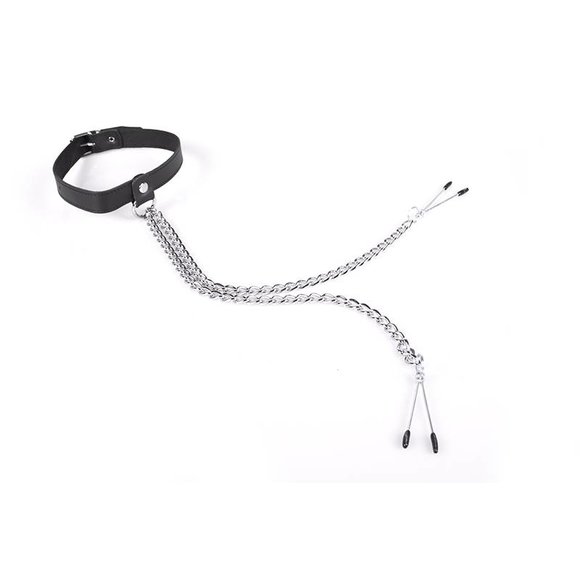 Halsband Nipplepincher Zwart - Stijlvol & Sensueel Genot