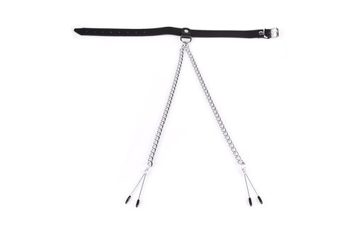 Halsband Nipplepincher Schwarz