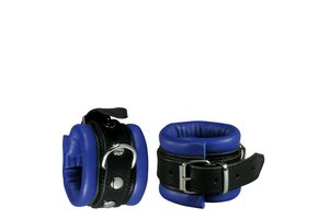 Leather Handcuffs 5 cm Blue | Sturdy & Comfortable