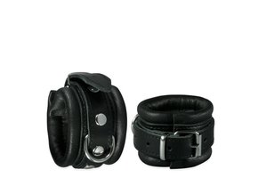 Leather Handcuffs 5 cm Black - Sturdy & Stylish