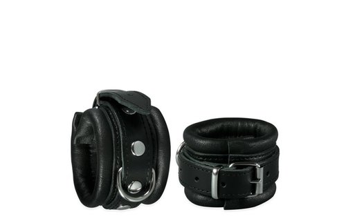 Lederhandschellen 5 cm Schwarz – Robust & Stilvoll