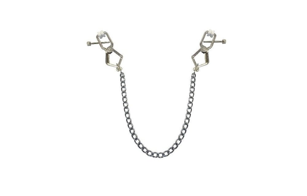 Metall-Alligatorclip "spezial" mit Kette Silber