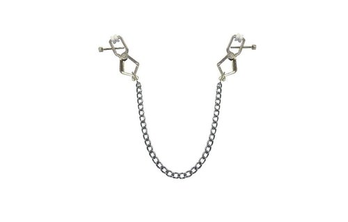 Metal Alligator Clip "special" with chain Silver