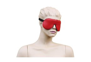 Blindfold Leather Red - Soft & Elastic Eyemask Kiotos