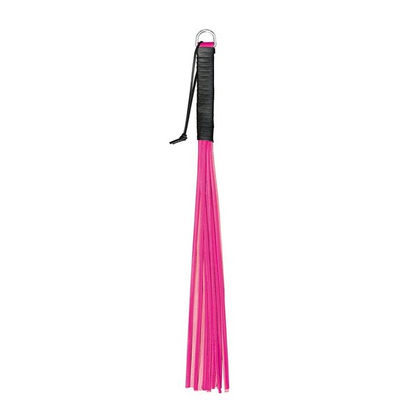 Handy Whip Pink - 56 cm Leather Handle, 16 Strands