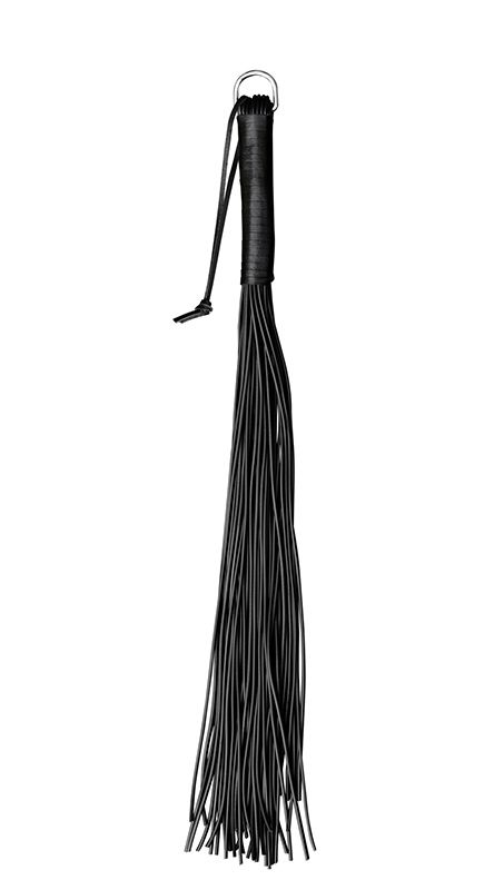 PVC Lover Zweep - 60cm PVC Flogger met Lederen Handvat