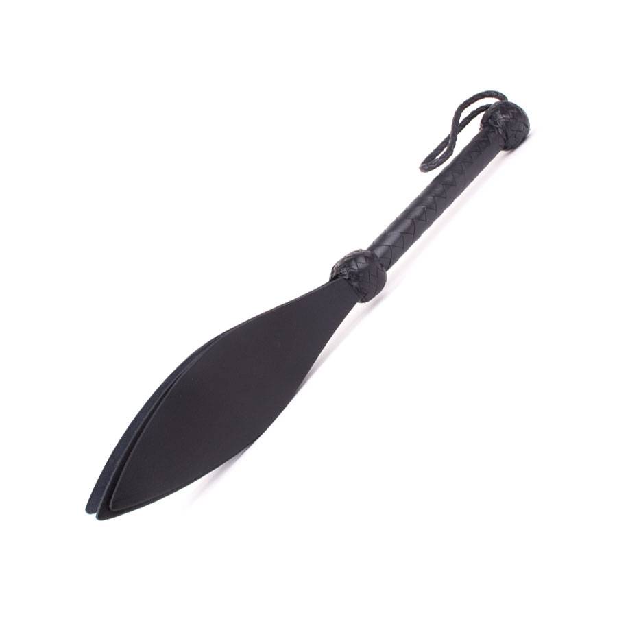 3-fach Spade Slapper schwarzes Leder – Stark & Langlebig
