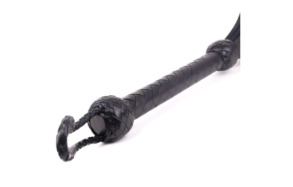 3-fach Spade Slapper schwarzes Leder – Stark & Langlebig