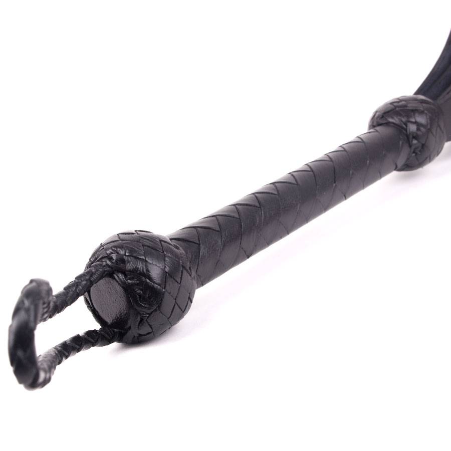 3-voudige Spade Slapper zwart leer - Sterk & Duurzaam