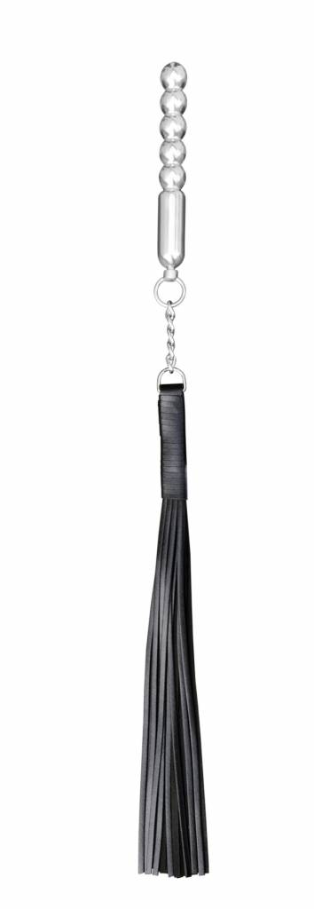 Rotating Leather Whip with Aluminium Dildo – 18 cm
