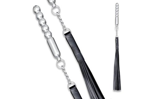 Rotary Leather Whip with Aluminium Dildo