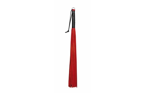 Leather Red Whip 60 cm - 24 Straps, Soft Leather Grip