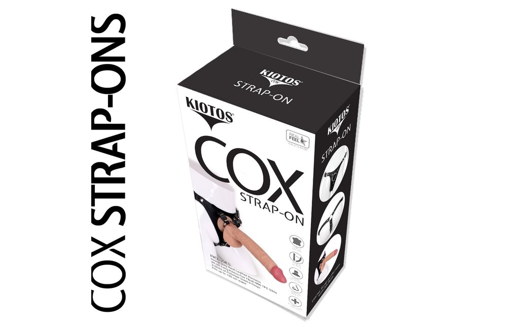 Kiotos COX Strap-On + Dildo 24 cm | Leather Harness & Safe