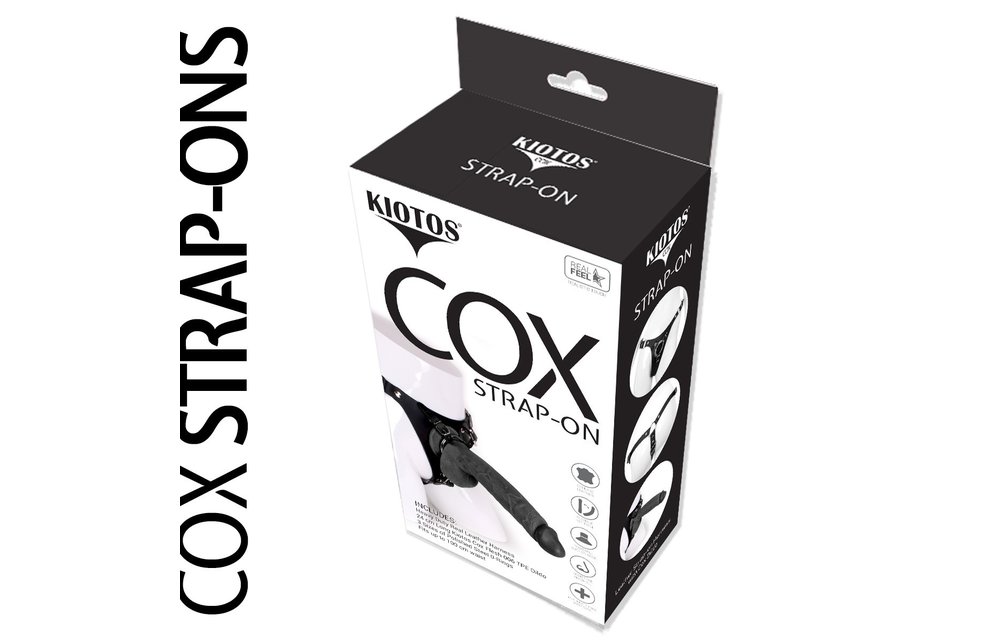 Kiotos COX Strap-On + 24 cm Dildo | Leather Harness & Safe