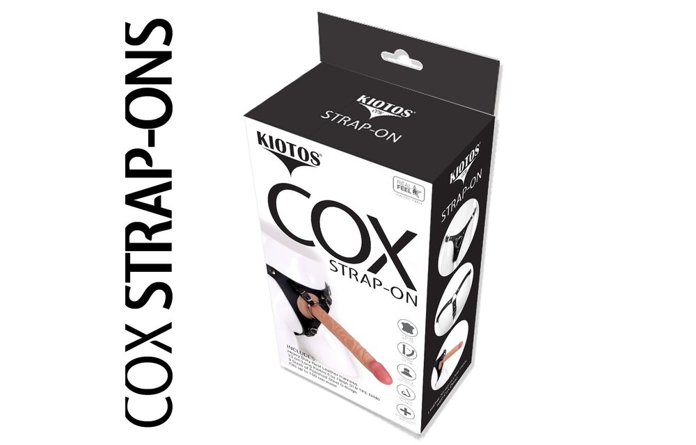 Kiotos COX Strap-On + Dildo 23 cm | Leather Harness & TPE