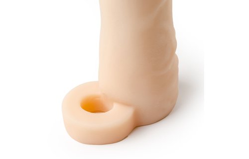 Realistische Sleeve Vlees 16,5 cm met Rekbare Ballenring