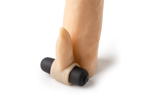 Realistische Sleeve 16,2 cm met Vibratie - Flexibel & Rekbaar