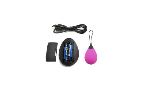Rechargeable Pink Vibrating Egg with Remote Control - Waterproof