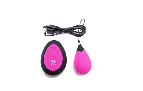 Oplaadbaar Roze Vibratie Ei met Afstandbediening - Waterproof