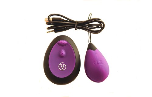 Wiederaufladbares violettes Vibrationsei mit Fernbedienung, 10 m Reichweite