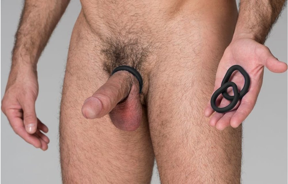 Epic Hard On Ring Kit M+L - Black Silicone Cock Rings