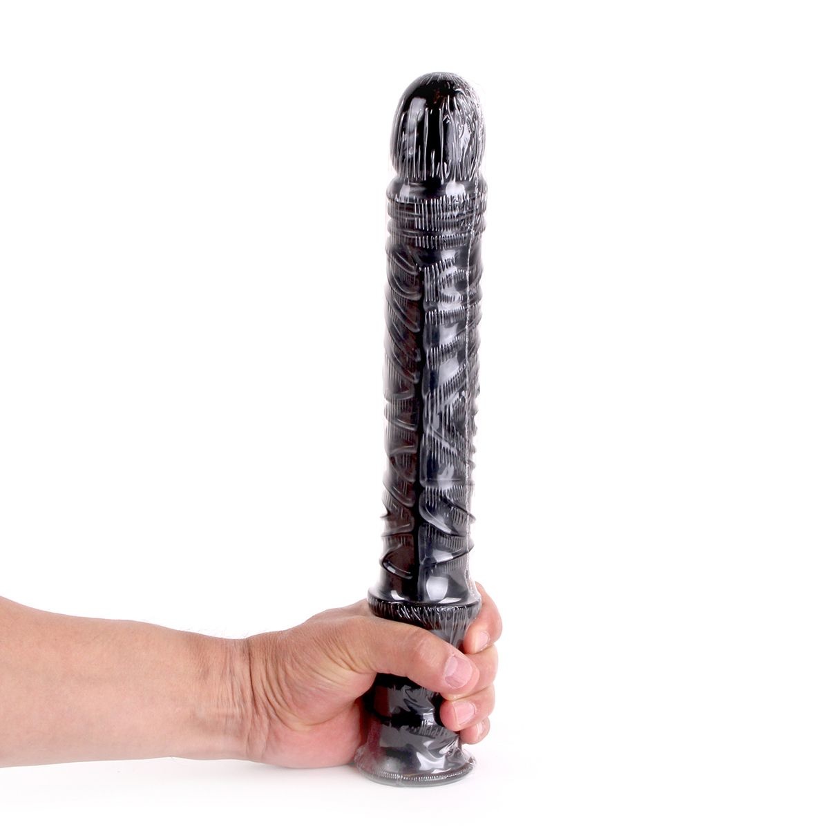 King-Size-Dildo Damocles Schwarz 42,5 cm – Realistisch & Groß
