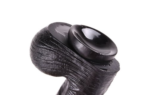 King-Size Dildo - Curved Schwarz 31 x 5.5 cm