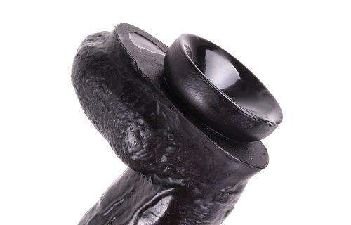 King-Size Dildo Zwart 28 cm – Realistisch & Veilig Genot