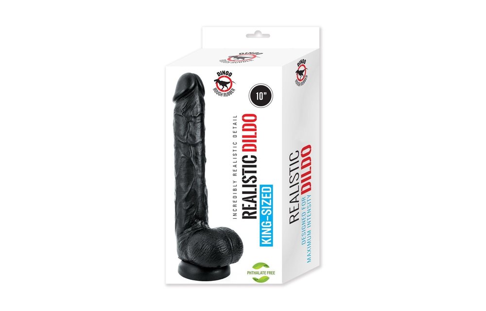 King-Size Dildo Kong Black 26 cm – Large Realistic Dildo