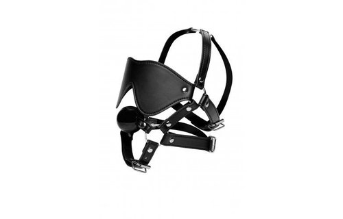 Blindfold Harness & Ball Gag | Blindfold & Enhance Sensation