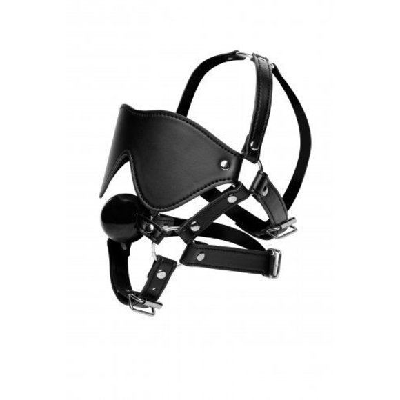 Blindfold Harness & Ball Gag | Blindfold & Enhance Sensation