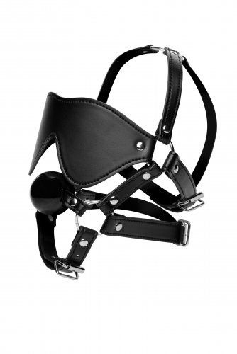 Blindfold Harness & Ball Gag | Blindfold & Enhance Sensation